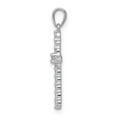thumbnail image 2 of Auriga 10K White Gold Polished Diamond Cross Pendant for Mens 24", 2 of 6
