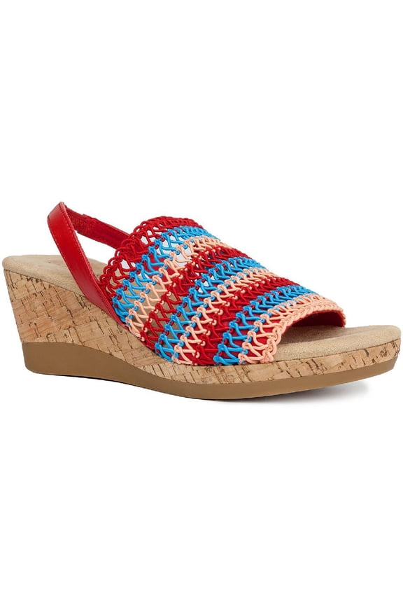 Womens Meramm Open Toe Ankle Strap Wedge Sandals