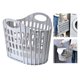 thumbnail image 3 of Cesta de vandería plegable Cesto de vandería Cesto de almacenamiento Cesta de almacenamiento para ropa sucia Juguetes mitorio Baño gris Sunnimix canasta de almacenamiento plegable, 3 of 8
