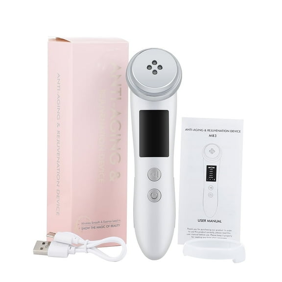 Face Lift Device,Microcurrent Facial Device, Portable Microcurrent Face Massager,5 Modes Red Light Therapy for Face and Neck, Skin Care Facial Massager Perfect Gifts for Women Men(White)