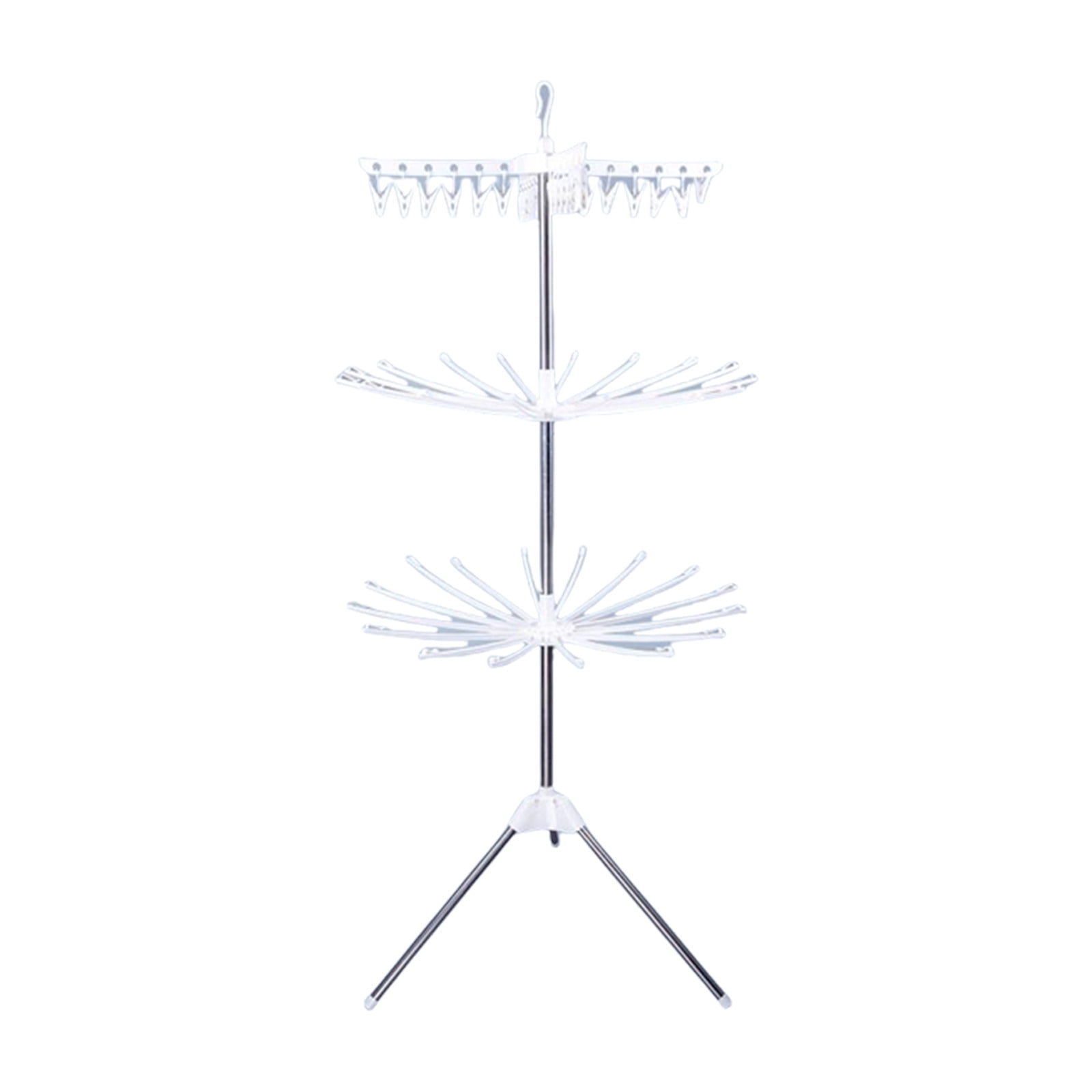 Large Foldable Drying Rack with 24 Clothespins | Stainless Steel Indoor Outdoor Laundry Rack | Space Saving 35.4x70.86 Inch Multi-Purpose Clothes Dryer for Home & Patio