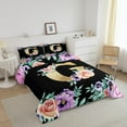 thumbnail image 3 of Erosebridal Monogrammed G Bedding Sets Full with Comforter, Rose Flower Comforter Sets Full Size, Vintage Fashion Reversible Duvet Insert, Lightweight Room Decorative, 3-Piece, 3 of 8