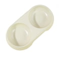 thumbnail image 2 of Pet Food and Water Bowl, Double Feeding Bowls, Small Grey, for Cats and Small Dogs, Portable Pet Accessories(4.7*9.1Inch,Beige), 2 of 3