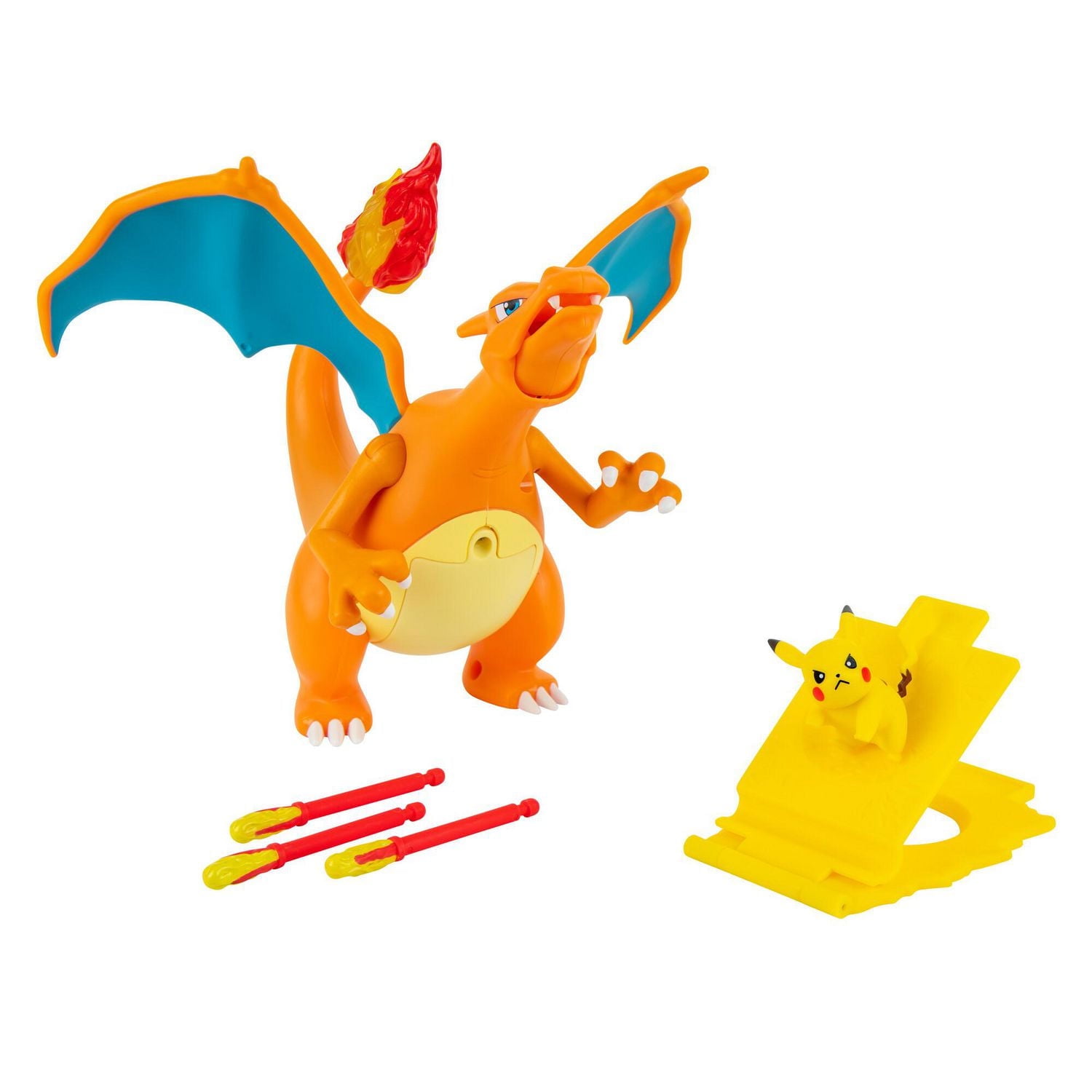 Pack de 2 figurines Pokémon Battle Feature - Charizard et Pikachu Figurines de la bataille Pokémon !