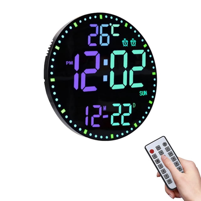 Digital Wall Clocks, Digital Clock Adjustable Brightness Large LED V8R3