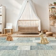 thumbnail image 3 of 8'x10' Area Rugs for Living Room Modern Rug Soft Low Pile Non Slip Carpet Machine Washable Indoor Rug for Bedroom Dining Room, Blue, 3 of 7