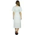 thumbnail image 4 of Bimba Robe Droite Asymétrique pour Femmes Mi-Mollet Été en Rayonne Robes de Jour, 4 of 8
