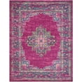 thumbnail image 1 of homeroots home decor 385313 8’ x 10’ Fuchsia and Blue Distressed Area Rug, 1 of 1