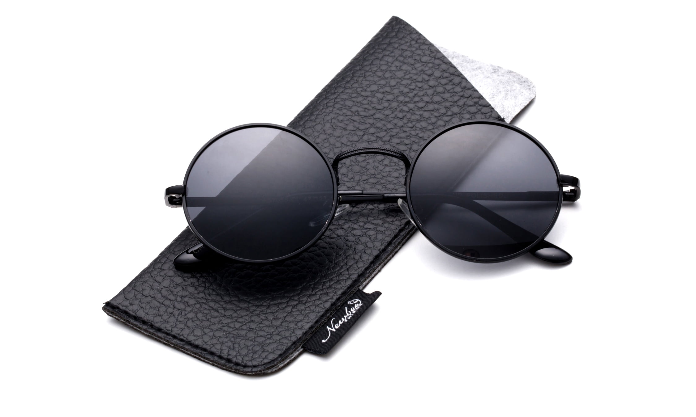 New Bee - Round Retro John Lennon Sunglasses & Clear Lens ...