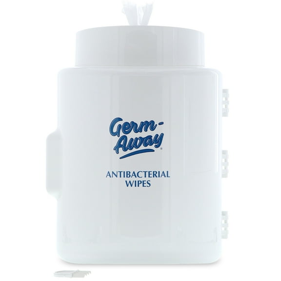 Germ-Away Wall Mounted Wet Wipe Dispenser, Upward Pull White Stylish fit all Major Brand Refill Rolls