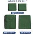thumbnail image 2 of CGK Linens 4-Piece Luxury Bamboo Cooling Sheet Set - Full Size 100% Bamboo Derived Rayon Premium Bed Sheets, Emerald Green, 2 of 6