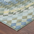 thumbnail image 3 of Addison Rugs Chantille Indoor/Outdoor Transitional Geometric Blue Machine Washable Round Rug, 8' x 8', 3 of 7