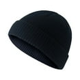 thumbnail image 2 of Bueautybox Unisex Women Men Skullcap Sailor Cap Rolled Cuff Retro Brimless Beanie Hat Unisex Solid Color Knitted Beanie Hat Warm Brimless Cuff Skullcap Sailor Cap, 2 of 7