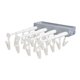 thumbnail image 1 of Perchero plegable para calcetines, 20 clips, para colgar en la pared, para ropa interior, con clip plegable gris, 1 of 9