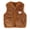 Brown, variant on Baby Boys Girls Fleece Vest Zip Up Cute Bear Jackets Fuzzy Fall Winter Warm Clothes Newborn Outwear for Toddler Infant 0-3Y