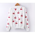 thumbnail image 2 of Knitted Cardigan Slim Floral Cardigan, 2 of 3