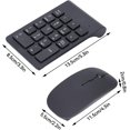thumbnail image 5 of Wireless Numeric Keypad & Mouse Combo 18 Keyboard Keys USB Receiver Number Pad Keyboard Number Pad Plug and Play 24GHz Sensitive Technology 1200 DPI Mouse Combo for Laptop PC Desktop, 5 of 5