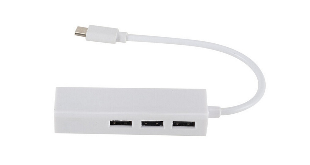 3 Port USB 3.0 Hub with Type C to USB 3.0 Hub Adapter Portable Data Hub with