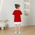 thumbnail image 4 of Girls Shirts Cartoon Print T Shirt Cute Print Short Sleeve Crew Neck Summer Casual Tees Girls Tops Red 10 Years-11 Years, 4 of 5