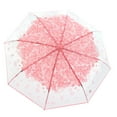thumbnail image 4 of Paraguas de burbuja transparente, ligero, romántico, de mango largo, compacto, plegable para mujer Rosa, 4 of 8