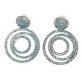thumbnail image 2 of Geometric Rhinestone Disc Dangle Earrings Elegant Fashion Lightweight Suitable for Party, Great Gift with Zinc Alloy and Rhinestone Construction, 2 of 7