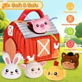 thumbnail image 3 of Gran granero rojo de peluche con animales de granja para bebés de 0 a 12 meses, 3 of 7