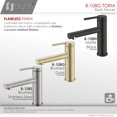 thumbnail image 5 of Stylish Single-Handle Brushed Gold Bathroom Faucet Height 6" B-108G, 5 of 12