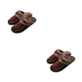 thumbnail image 1 of Sonducket Zapatillas de casa Suministros de invierno Zapato cálido Parejas Zapatos de fondo Accesorios para el hogar Calentador Mujer Marrón Marrón claro 28 (41-42) 2Conjunto, 1 of 6