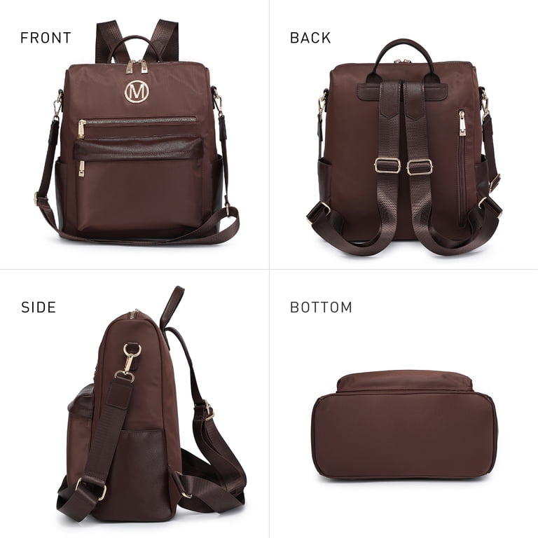 MKP Women Nylon Water Resistant Backpack Purse Convertible 