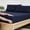 Blue, variant on Fitted Sheet Brushed Microfiber Bottom Sheets with Built in Sheet Straps, King Size Bed, Solid Color White