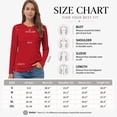 thumbnail image 7 of QUALFORT Women's Long Sleeve Shirts, 100% Cotton Crew Neck Long Sleeve T Shirt for Women, Soft Lightweight Casual Basic Cotton Top, Red S, 7 of 7