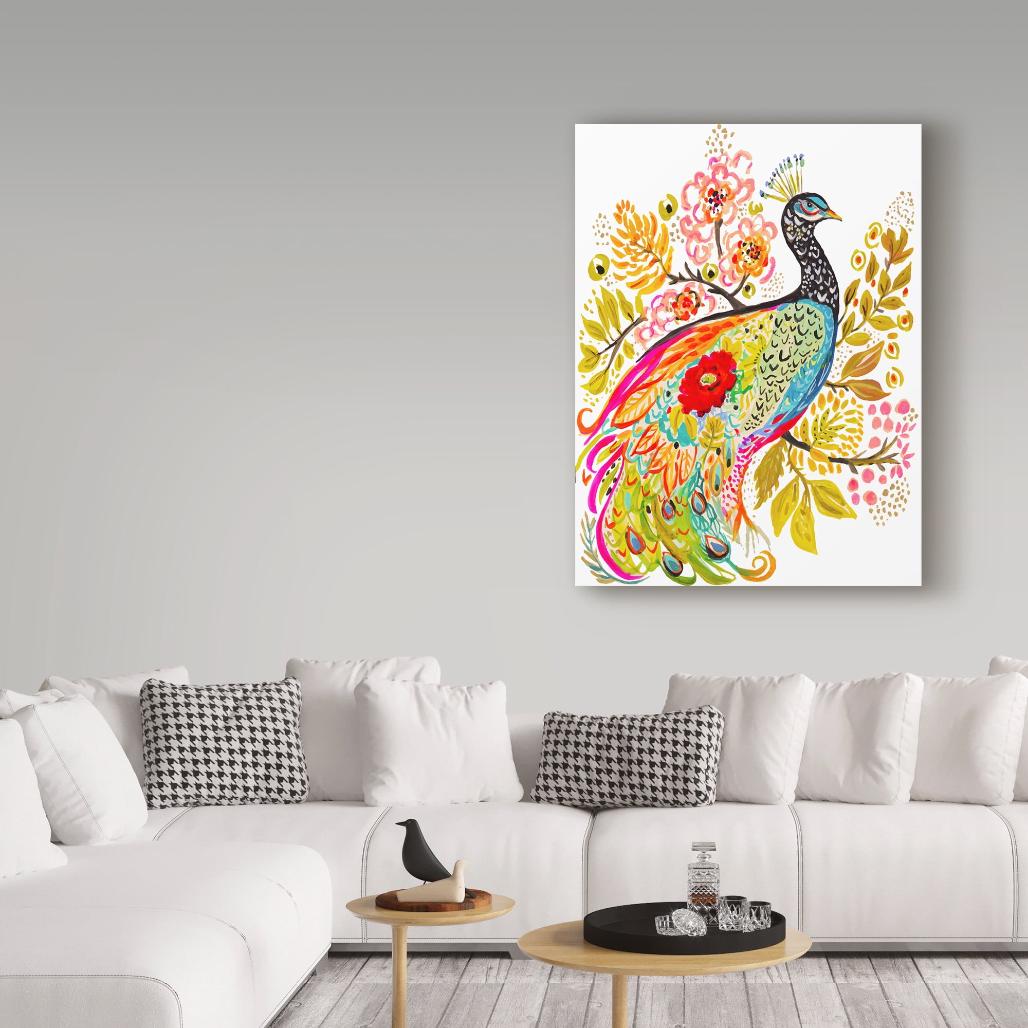 Trademark Fine Art 'Peacock Ornate' Canvas Art by Karen Fields