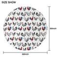 thumbnail image 6 of White Chicken Folk Pattern Round Tablecloth 60"x60",Wrinkle Wipeable Table Cloth for Kitchen Dining Room Picnic Patio Party, 6 of 6