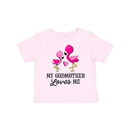 

Inktastic My Godmother Loves Me with Two Flamingos Boys or Girls Toddler T-Shirt