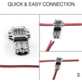 thumbnail image 5 of 12 Pieces 2 Pin T Connector for Electrical Wire 20/22 AWG Car Waterproof Electrical Connector - Solderless Wire Cable Car LED Lighting Waterproof Connector Lugs and Kits, 5 of 5