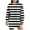 Black 1, variant on Kaemgyyd Women's Casual Sweatshirt Dress Crew Neck Long Sleeve Mini Pullover Dress Fashion Loose Stripe Dresses