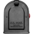 thumbnail image 5 of Architectural Mailboxes MB1™ Weather-Resistant Steel Metal Post Mounted Mail Box for outside, Pewter, Medium Curbside Mailbox with Magnetic Latch, USPS Approved for Residential Delivery, 5 of 7