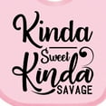 thumbnail image 4 of Inktastic Kinda Sweet, Kinda Savage Boys or Girls Baby Bib, 4 of 4