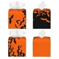 thumbnail image 2 of Naloa Halloween With Black Bats Tissue Box Cover Leather Tissue Holder Square Facial Tissue Case for Bathroom, Vanity Countertop, Tabletop, Car, 2 of 7