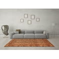 thumbnail image 3 of Ahgly Company Indoor Round Abstract Orange Modern Area Rugs, 3' Round, 3 of 4