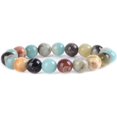thumbnail image 1 of Angelstones Natural Multi-Color Amazonite Gemstone 10mm Round Beads Stretch Bracelet 7 Inch Unisex, 1 of 2