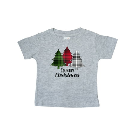

Inktastic Country Christmas Plaid Trees Gift Baby Boy or Baby Girl T-Shirt