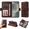 thumbnail image 1 of Funda GANGXUN para Samsung Galaxy S25 con diseño acolchado elegante, cuero PU, protección total y ajuste preciso, 1 of 5