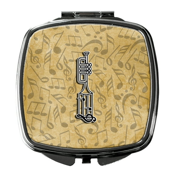 Letter I Musical Instrument Alphabet Compact Mirror