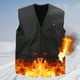 thumbnail image 5 of Chaleco calefactable eléctrico inteligente Ropa de temperatura de tres niveles Chaqueta calefactora para exteriores Negro (Noir XL), 5 of 5