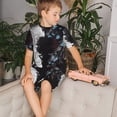 thumbnail image 4 of Fotbe Butterfly Angel Wings Art Pijama Estampada de 2 Piezas para Niños – Ropa de Dormir de Manga Corta Cómoda para Niños y Niñas, Camiseta y Shorts de Algodón-X-Large, 4 of 6