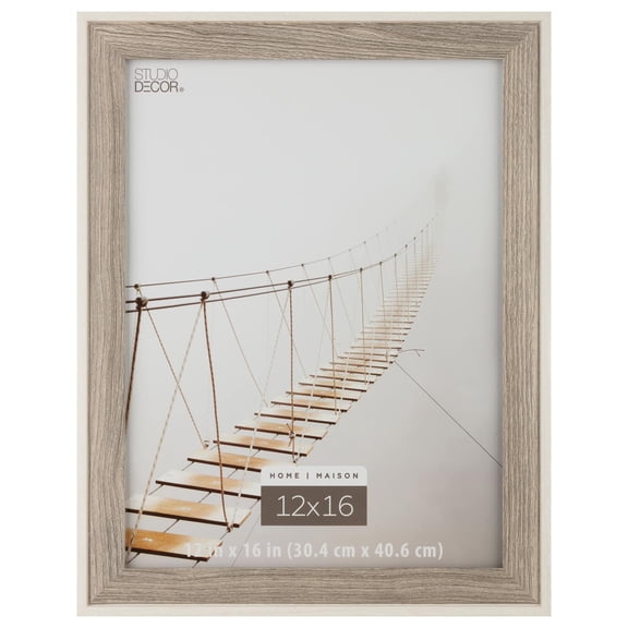 Studio Decor Home Graywash & White Frame
