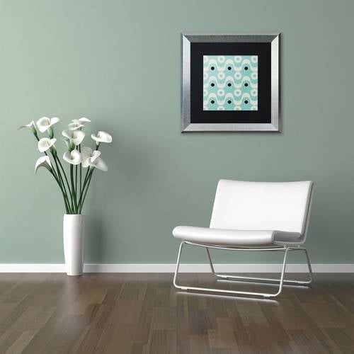 Trademark Fine Art "Fifties Patterns II" Canvas Art by Color Bakery Black Matte, Silver Frame
