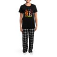 thumbnail image 4 of CafePress - Wedding Women's Dark Pajamas - Women's Short Sleeve Print T-Shirt and Pants Dark Cotton Pajama Set, 4 of 7