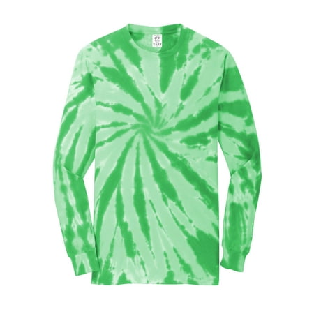 Gravity Threads Tie-Dye Long-Sleeve Shirt - Kelly Green - Small 